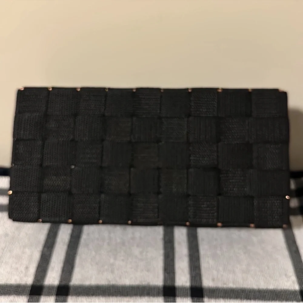Set of 4 Black Woven Storage Basket-NWOT!